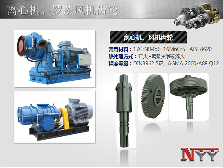 離心機、風機齒輪
